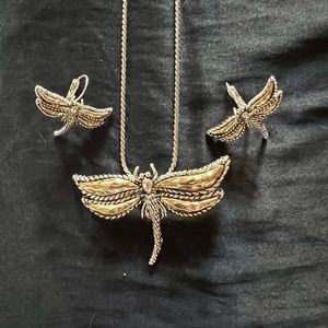 Dragonfly Necklace and Earring Set